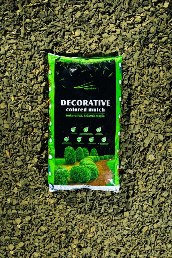Farbiger Hackschnitzelmulch (20–40 mm) – Grün