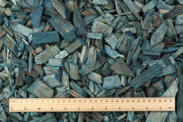 Farbiger Hackschnitzelmulch (20–40 mm) – Blau